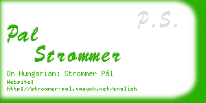 pal strommer business card