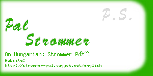 pal strommer business card